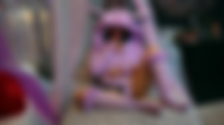 Doxy wand masturbation in fuzzy outfit