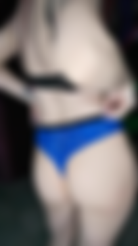 Cute Blue Lacy Panties and Booty